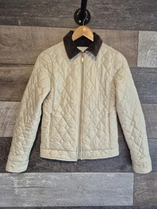 Abrigo chaqueta acolchada beige Thomas Burberry para dama talla pequeña (A4) - Imagen 1 de 9