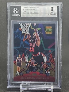 Lámina de las Fuerzas Especiales Stadium Michael Jordan 1996-97 #SF4 BGS 9 🔥  - Imagen 1 de 2