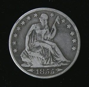 1855-O SEATED LIBERTY HALF DOLLAR - ZIRKULIERT - SIEHE BILDER - Bild 1 von 2