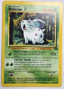 Pokémon TCG Nidoran Jungle 57/64 Regular Unlimited Common b - Picture 1 of 2