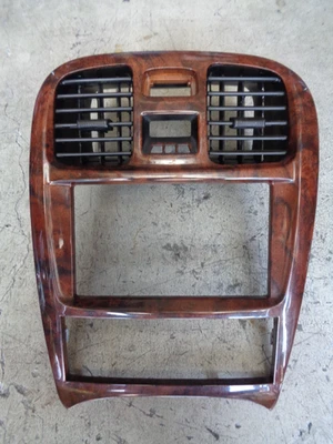 2002-2005 Hyundai Sonata Climate Control Radio Dash Bezel Woodgrain Trim OEM - Image 1 of 3