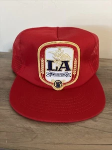 Vintage 90's Anheuser Busch Snapback Trucker Hat Made in USA - Picture 1 of 7