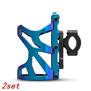 Adjustabl Motorcycle Cup Handlebar Holder Mount Drink Water Bottle ATV Bike 2set - Picture 1 of 10