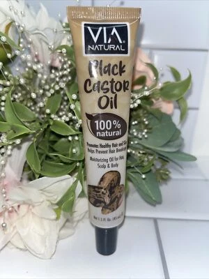 ACEITE DE RICINO NEGRO 100% NATURAL VIA NATURAL HIDRATANTE NUTRIR CABELLO CUERO CABELLUDO CUERPO Foto 1 de 2