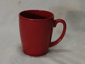 Red Stoneware Mug Corelle Coordinates Embossed Mark 12 oz - Picture 1 of 4