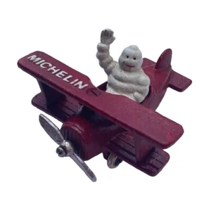 Cast Iron Michelin Tyre Man on Red Plane Man Cave Bar Pub Club Garage - Picture 1 of 4