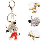  Red Zinc Alloy Child Lucky Cow Keychain Cell Phone Accessories