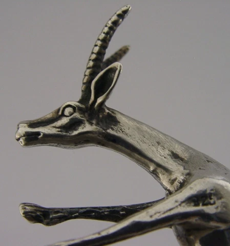BEAUTIFUL STERLING SILVER GAZELLE ANIMAL FIGURE c1980 25g 2.5inch Cover
