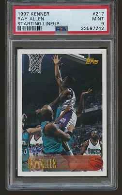Ray Allen 1996-1997 Topps Kenner Starting Lineup RC PSA 9 MINT - Image 1 of 2