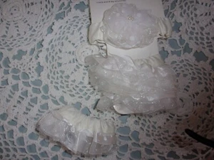 Blanco Cuello PUÑO Scrunchie JUEGO Disfraz de Perro Petco S/M M/L Nueva Boda - Imagen 1 de 2
