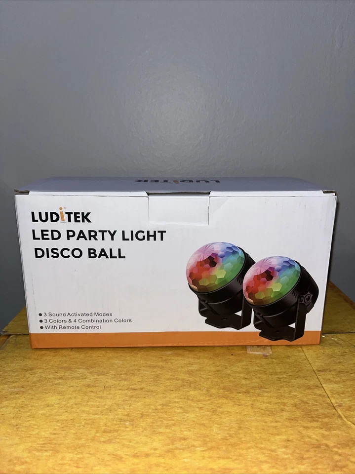 Luditek [2-Pack] Sound Activated Party Lights with Remote Control Dj Lighting, D - Image 1 of 1