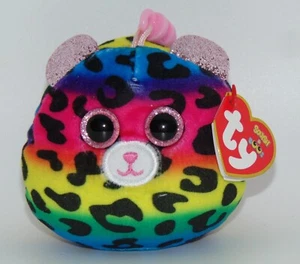 2022 TY Beanie Mini Squish-A-Boos DOTTY Leopard Key Clip Show Exclusive 3" - Picture 1 of 2