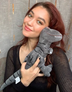 🦖 Juguete de dinosaurio gris de peluche - Dino de peluche para niños 18"x9" - Regalo animal suave R56 - Imagen 1 de 14