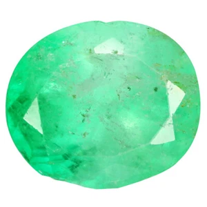 4.34ct Awesome Perfect Oval 11 x 9.6 MM 100% Natural Neon Green Colombia Emerald - Picture 1 of 5