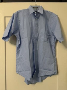 Men’s Vintage Christian Dior Short Sleeve Button Up Shirt Size 16 Blue - Picture 1 of 9