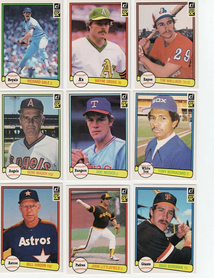 1982 DONRUSS Baseball Complete Your Set 1-250 - Image 1 of 1