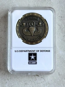 Rare US ARMY PARATROOPER AIRBORNE School Fort Benning GA COIN - Picture 1 of 2