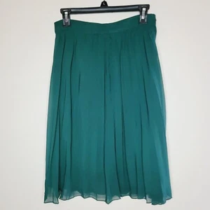Charlotte Russe Skirt Women's Small Green Pleated Knee length Preppy Teacher - Picture 1 of 7