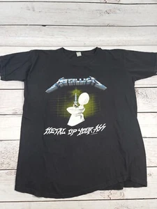 Vintage 80s Metallica Metal Up Your Ass T-Shirt Size XL Rock Band Tee 1987 Rare - Bild 1 von 8
