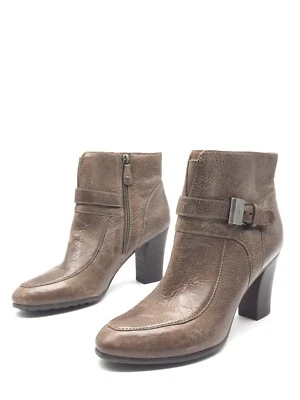 Geox Teulada Botas Con Tacón De Cuero Marrón Para Mujer T.41 US.10 UK.8 - Imagen 1 de 4