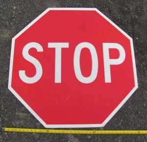 Señal de tráfico estadounidense de 36" STOP en carretera - Imagen 1 de 9