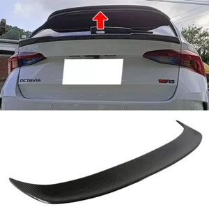 Carbon Fits For 2019-2024 Skoda Octavia Combi MK4 D Rear Top Trunk Spoiler - Picture 1 of 7
