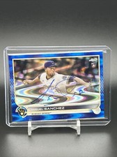 2022 Miguel Sanchez Topps Chrome #RA-MS Blue Raywave Refractor RC Auto /150