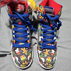 Size 11.5 - Nike SB Dunk High Pro x Concepts Ugly Christmas Sweater 2017 - Picture 1 of 5