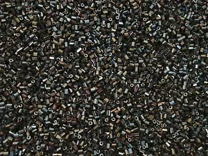 Cuentas de corneta de vidrio de 2 mm 100 g tubos hexagonales umber hágalo usted mismo fabricación de joyas - Imagen 1 de 1