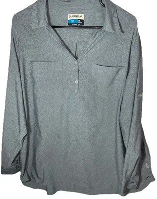 Camisa de pesca verde Magellan Fish Gear 3XL camping senderismo leer descripción Foto 1 de 4