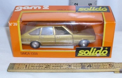 SOLIDO SOLIDO SIMCA CAR #1308 NO. 39 DIECAST MODEL TOY IN GOLD BOXED - Image 1 of 3