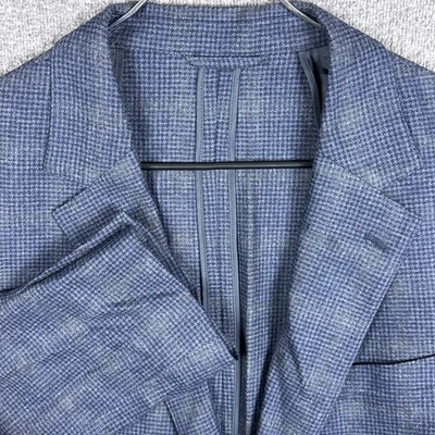 Bonobos Blazer Mens 46R Athletic Fit Wool Cashmere Blue Houndstooth Unstructured - Image 1 of 4