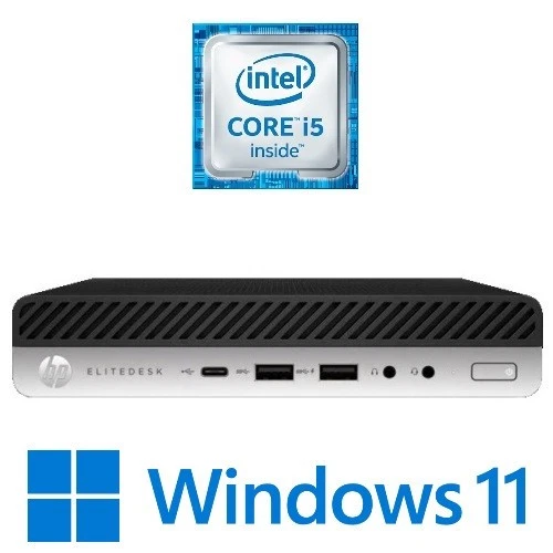 HP EliteDesk 800 G4 Mini PC Intel i5 8500T 8G/16G 256G SSD USB-C Win 11 Pro - image 1 of 1