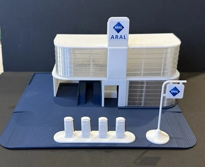 DIECAST SCALE 1:64 1:72 1:87 HO - ARAL GAS  PETROL SERVICE STATION - 3D Printed - Image 1 of 4
