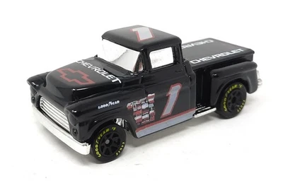 Hot Wheels '56 Flashsider Chevrolet Race Truck nero Malesia. Modellino auto... - Immagine 1 di 2