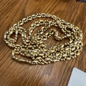 Beaded Necklace Golden Beads 40 Inch No Marks N1066 - Picture 1 of 3