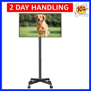 TV-Ständer mit Steckdose, mobiler TV-Wagen auf Rollen für 23-60 inkl... - Bild 1 von 9