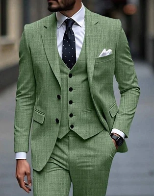 Modern Men's Business Commuter Jacket And Pants Suit Set - Image 1 of 4