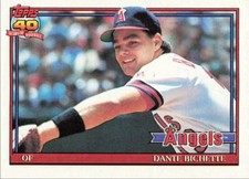 1991 Topps Baseball Dante Bichette California Angels #564