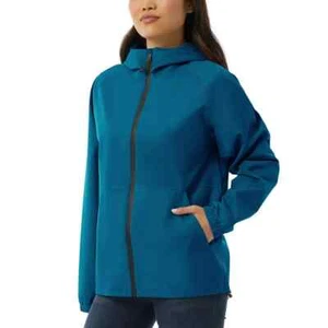 32 Degrees Unisex Rain Jacket UPF 50+ Lightweight Waterproof Blue Medium/Large - Picture 1 of 7
