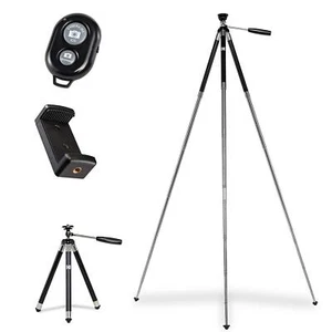 KODAK PhotoGear 42” Tripod 8-Section Stainless Steel Tripod w/Bluetooth Remote - Picture 1 of 8