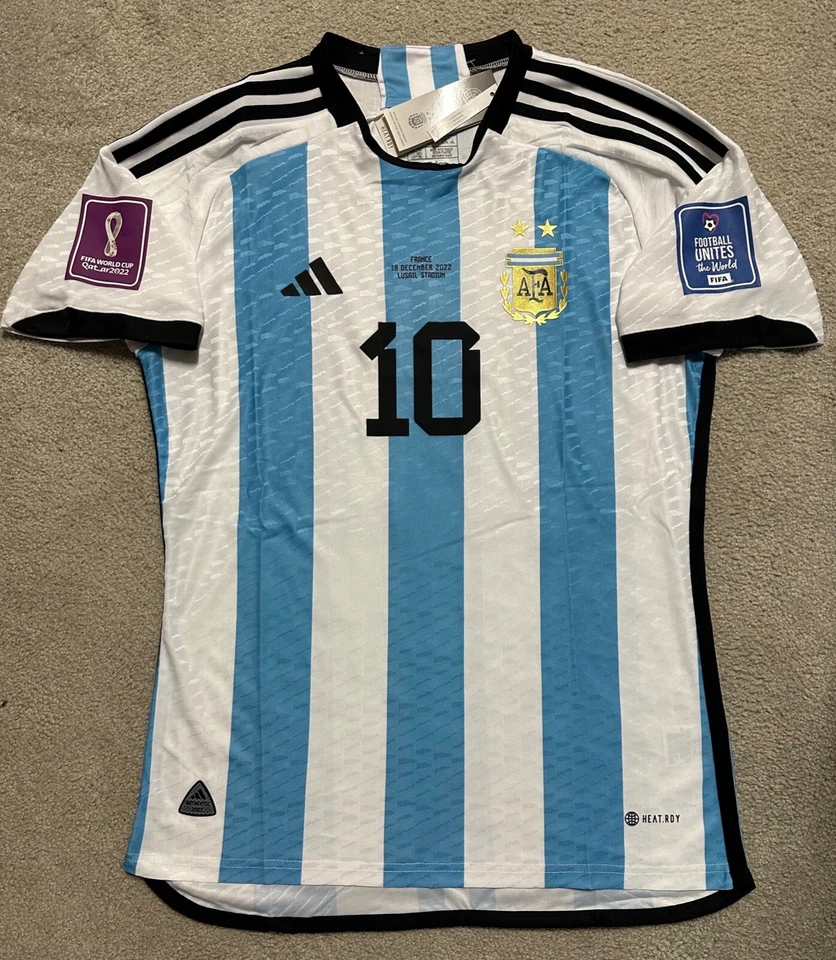 Qatar World Cup 2022 FINAL Argentina home jersey - Messi- RARE- Size XL - Image 1 of 4