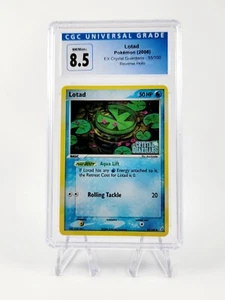 2006 Pokémon TCG Lotad Ex Crystal Guardians 55/100 Stamp Reverse Holo - CGC 8.5 - Picture 1 of 2