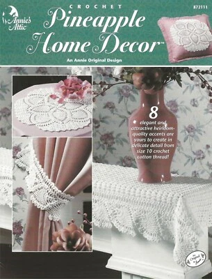 Pineapple Home Décor Crochet Valance Table Runner Mantle Scarf Armrest Chair - Image 1 of 2