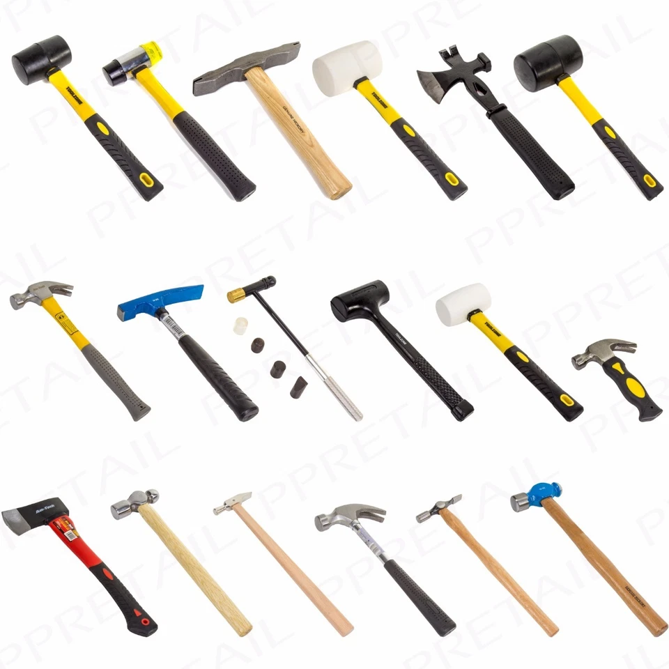 Claw Ball Pein Pin Rubber Hammers Mallets Axes Builder/Carpentry/Brick Hand Tool - Image 1 of 1