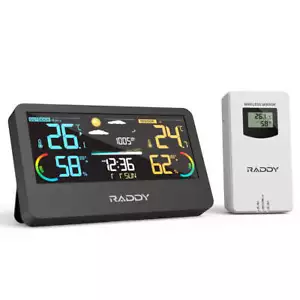 Raddy WF-55C Pro Stazione Meteo Termometro Wireless Igromete Muffa Avviso Rischio - Foto 1 di 8