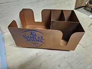 Samuel Adams Copper Kitchen Table Napkin Holder Rack with Salt & Pepper Storage - Picture 1 of 6