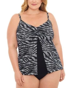 Swim Solutions 300746 Women's Plus Size Tummy-Control One-Piece Swimsuit, 20W - Picture 1 of 3