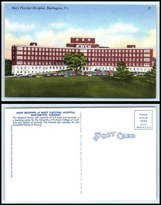 VERMONT Postcard - Burlington, Mary Fletcher Hospital J1 - Picture 1 of 1