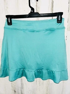 Emerald 18 Skort Solid Teal Sz Small Skirt Built In Shorts Pockets Stretchy - Picture 1 of 4